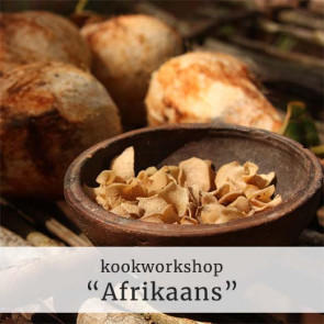 Kookworkshop<br><b>Afrikaans</b><br>woensdag 25 februari 2026<br>aanvang 18:00 uur
